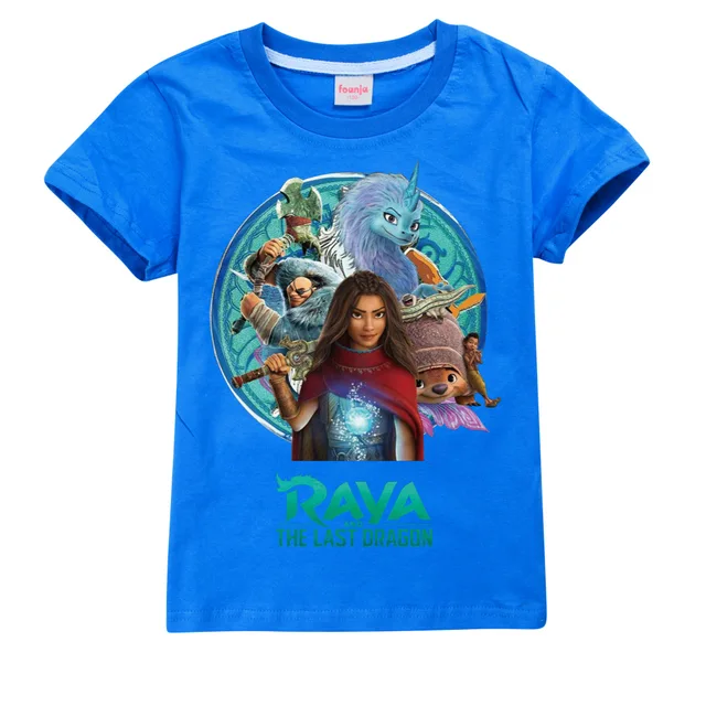 Raya e l/'ultimo drago t-shirt per ragazze Raya e l/'ultimo drago unisex moda bambini felpa corta